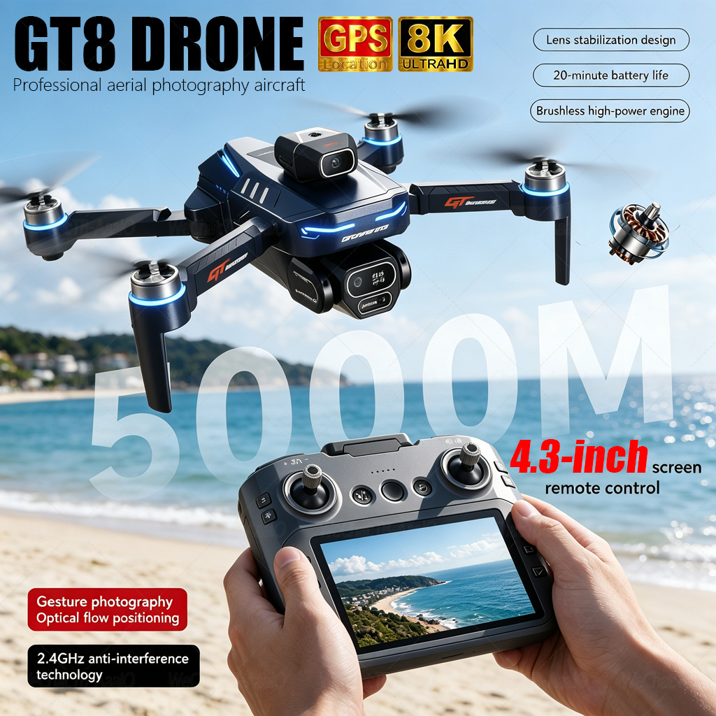Drone Camera Lens - NIEUWE GT8 HD RC Drone 4K